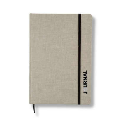 Classic A5 Fabric-Feel Hardcover Notebook – 96 Ivory Lined Pages – Minimal Planner by Nile Stationeries