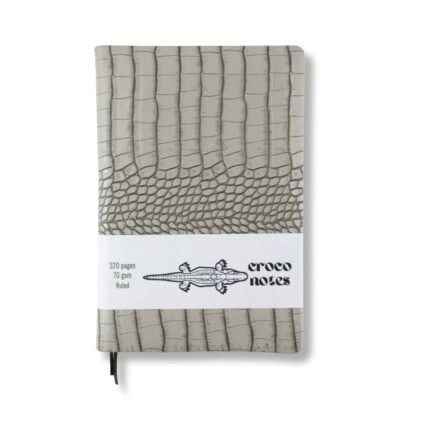 Croco Notes Journal – Ruled Notebook with Stylish Crocodile-Embossed Cover | 70 gsm Paper | Nile Stationeries