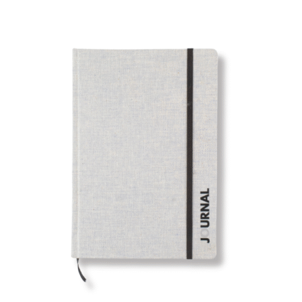 Classic A5 Fabric-Feel Hardcover Notebook – 96 Ivory Lined Pages – Minimal Planner by Nile Stationeries