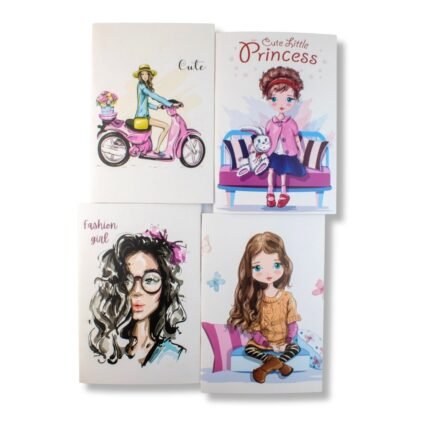 Cool School – Pack of 4 A4 Stapled Notebooks – Fun Laminated Covers – 70 GSM Ruled Paper – Multiple Sheet Options – School & Everyday Use