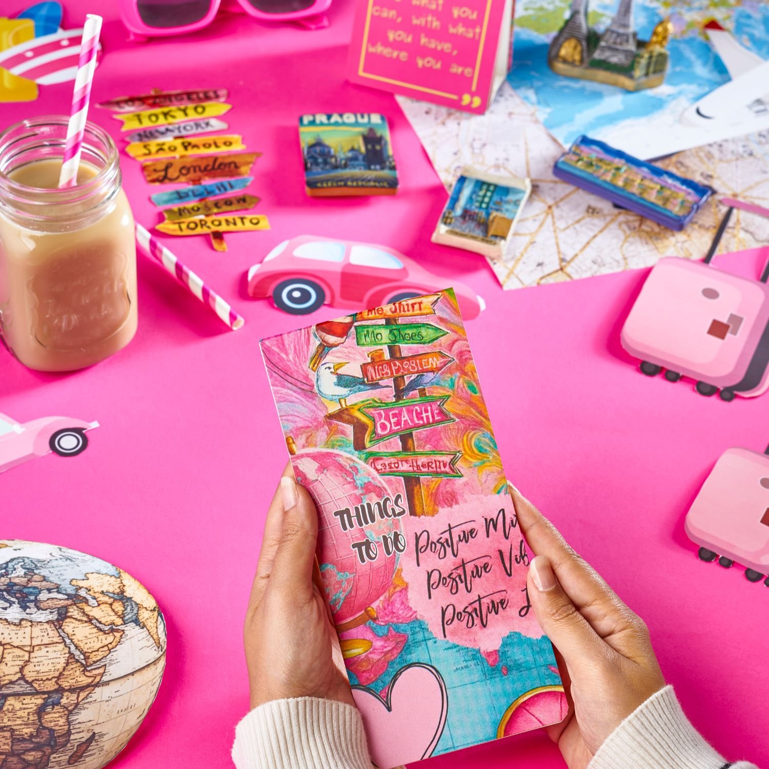 14 To-Do List Notepad – 50 Sheets | Minimal Daily Task Planner Pink Sky - Image 1