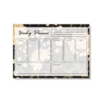 مفكرة تخطيط أسبوعي للمكتب غير مؤرخة، حجم B5، تحتوي على 52 ورقة قابلة للنزع