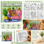 COZY CORNER Cute & Comfy Coloring Book - Image 2