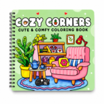 COZY CORNER Cute & Comfy Coloring Book Spiral
